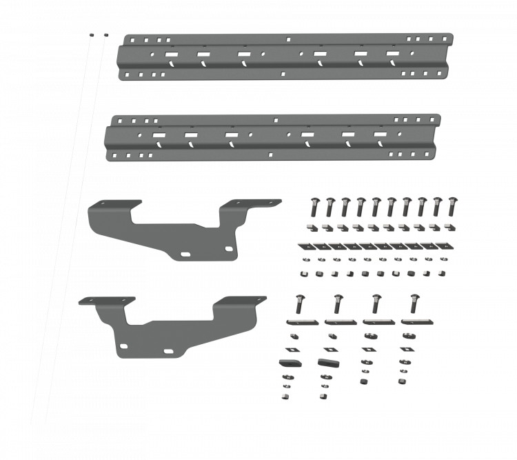 B&W RVK2405 Rail and Bracket Kit - 2015-2022 Ford F150