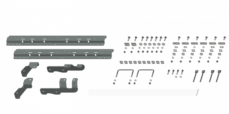 B&W RVK2604 Rail and Bracket Kit - 2019-2021 Ram 1500 Trucks